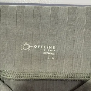 Grey ribbed‎ aerie offline scallop hem skirt thumbnail 3