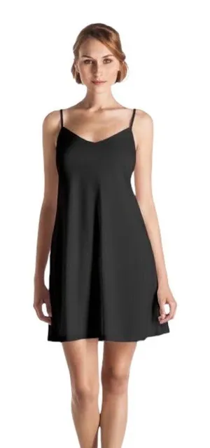 Comptoir Des Cotonniers Black Scoop Neck Mini Slip Dress Size 4‎ thumbnail 1