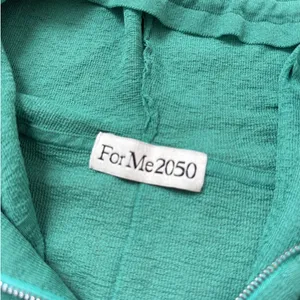 For Me FM2050 Green Lightweight Oversized Boxy Cut Full Zip Hoodie One Size thumbnail 5