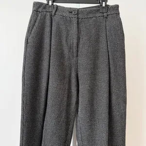 AllSaints Mara Puppytooth Trousers Grey Black Houndstooth Wool Blend Womens 8‎ thumbnail 2