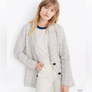 NWT Madewell Dorset Blazer in Windowpane thumbnail 2