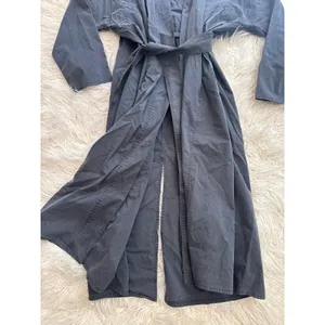 Skims Woven Lounge Long Robe Ash Size Small thumbnail 8