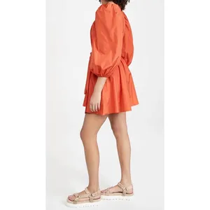 Cinq à Sept Delilah Mini‎ Dress Size 4 Fire Coral Fit and Flare Designer Party thumbnail 8