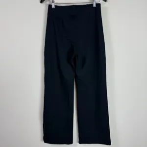 Abercrombie Fitch Black High Waisted Wide‎ Leg Exposed Pleat Pants Size Small thumbnail 2