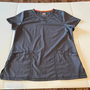 Dickies Dynamix grey‎ Scrub Top short sleeve size XL women's thumbnail 1