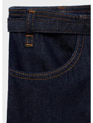 Mango Rinse-Wash Wide Leg Jeans with Belt NWT Mara Open Blue Size 4 thumbnail 5