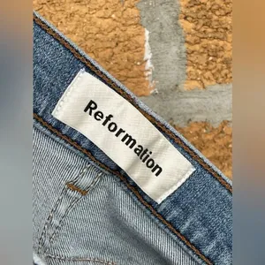 Reformation High Skinny Crop Jeans Patch Pockets 27 thumbnail 4