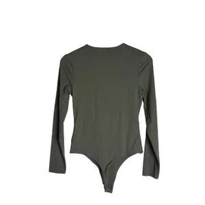 nuuds Bodysuit Women's Long Sleeve Crew Neck Thong Snap Base Layer Green Size S thumbnail 6