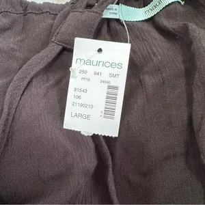 Maurices Tank Top Womens L Black Rayon Embroidered Lightweight Boho Flowy New thumbnail 6