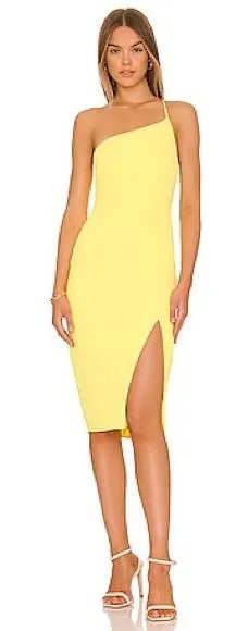 Lovers + Friends LAZO‎ MIDI DRESS in yellow NWT size xs thumbnail 1