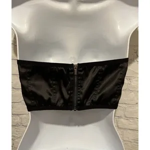 Garage black satin corset zip up back size small thumbnail 4