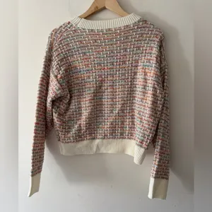 SHEIN MOOSTA Space‎ Dye Colorful Drop Shoulder Sweater thumbnail 7