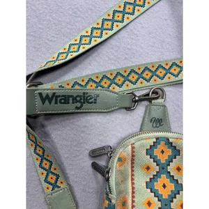 Wrangler Sling Bag Small Mint Green Southwestern Aztec‎ Print Crossbody thumbnail 4