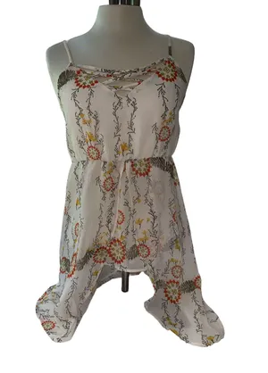 Maurice’s blouse high/low long flowing back bra adj spaghetti strap size medium thumbnail 1