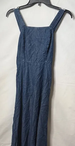 New York & Company maxi dress Jean ties in back half way down Medium thumbnail 1