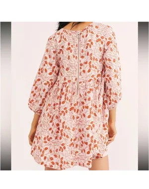 Free people paper hearts babydoll mini dress thumbnail 2