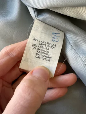 Vintage Anna Molinari Single Breasted Cashmere Wool Coat thumbnail 11