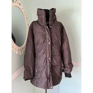 Michael‎ Kors Brown Down Filled Full Zip Warm coat Size Large thumbnail 2