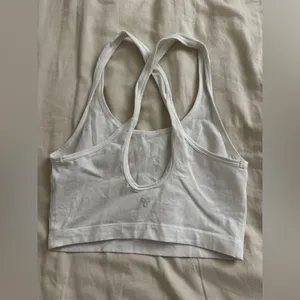 Aritzia TnaCHILL™ Lorel Crop Tank Top - White, Size XS thumbnail 2
