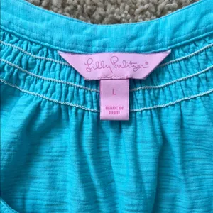 Lilly Pulitzer Blue Sleeveless Relaxed Tank Top thumbnail 2