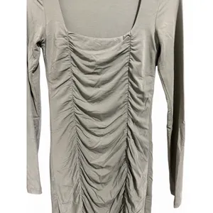 Wilfred Aritzia Lydia Ruched Mini Bodycon Dress‎ Sage Green Women's Size Small thumbnail 9