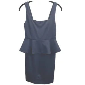 Alice + Olivia Employed Peplum Mini Dress 2 Navy Blue Sheath Sleeveless‎ Fitted thumbnail 5