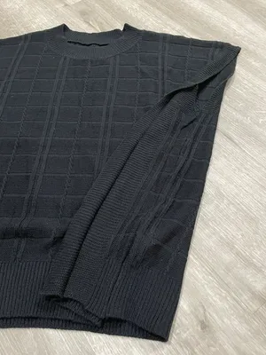 Black Sleeves Less Sweater Top Size XL thumbnail 4
