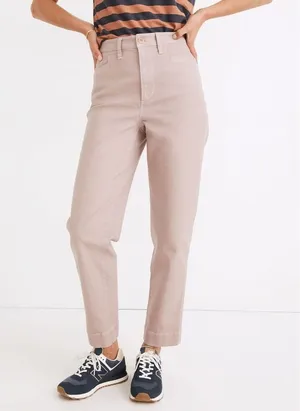 Madewell 26 Slim Emmett Tapered Pants High Rise Vintage Petal Pink MD115 Relaxed thumbnail 1
