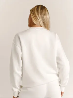 Six Stories BRIDE Embroidered White Crewneck Sweatshirt thumbnail 6