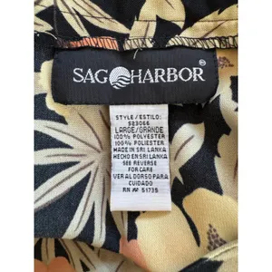 Vintage ‘90s Sag Harbor Orange, Yellow & Beige Tropical Floral Print Maxi Skirt thumbnail 8