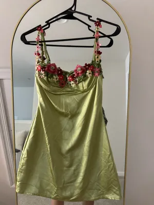 Princess Polly Kenzie Dress Mini Green thumbnail 2