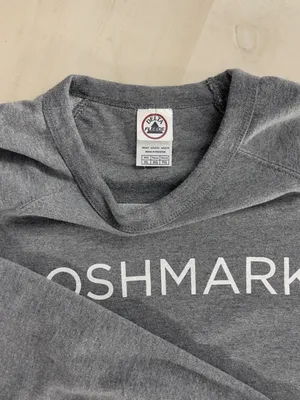UNISEX Poshmark Gray Crewneck Sweatshirt XL soft loose fit merch delta fleece thumbnail 4