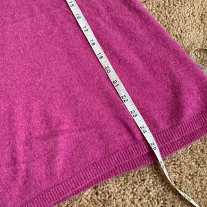 Charter Club V- Neck 100% Cashmere Sweater (Sz L) Bright Heathered Purple thumbnail 8