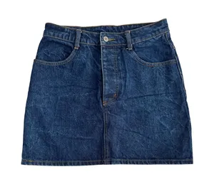 John Galt Brandy‎ Melville Dark Wash Denim Mini Skirt Button Fly Size Medium thumbnail 1