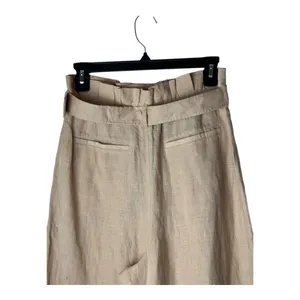 Tularosa‎ Pants Women Small Pink Paloma Linen Belted Paper Bag Wide Leg Preppy thumbnail 6
