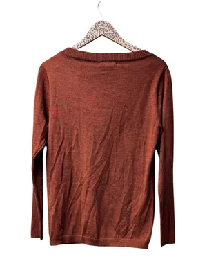 Smartwool Front Range Merino Wool Knit Sweater Cinnamon Heather Large NEW READ thumbnail 3