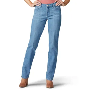 Lee Womens Jeans Size 12M Aspire Blue Relaxed Fit Straight Leg Denim Casualwear thumbnail 4