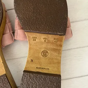 Matisse Hamptons Platform Slides Sandals Dusty Rose Pink Suede Shoes thumbnail 7