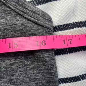 Aerie Women L Heather Gray White Lined Athletic Tank Top Workout Gym thumbnail 6