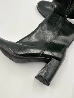 Memory Foam Women’s Black Mid Calf Block Heel Ankle Boots Size 9 NWT thumbnail 6