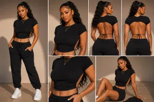 Backless Black Baby Tee | Clean Girl Essential thumbnail 4