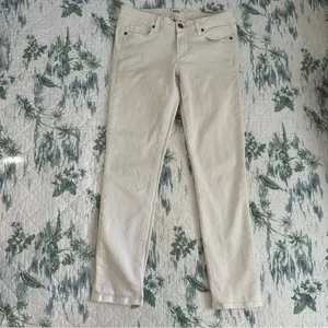 Paige Kylie Crop Jeans White 28 Skinny Stretch thumbnail 4