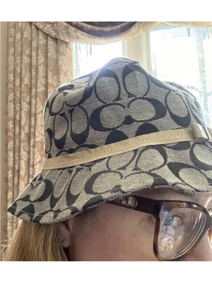 COACH Y2K BUCKET HAT Black Gray S/P Vintage 90s thumbnail 2