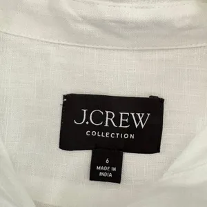 J.Crew Collection White Linen‎ Eyelet Embroidered Button Down Shirt Camisole 6 thumbnail 10