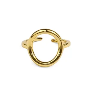 NEW Women's Solid Circle Ring Adjustable Gold‎ Plated S925 thumbnail 9