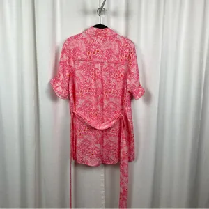 Revolve Lovers and Friends Pink Floral Juliet Mini Shirt Dress Sz.S thumbnail 11