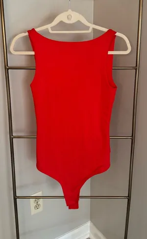 Live in the Moment Coral Tank Bodysuit thumbnail 1
