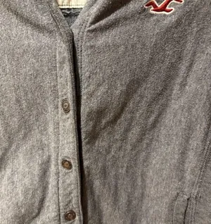 Hollister women’s grey snap front jacket  size L thumbnail 4