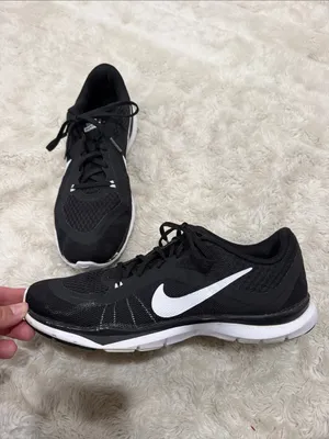 Nike Flex Trainer 6 athletic shoes in Black and White Woman’s Size 9.5 thumbnail 3