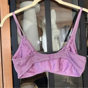 Triangl Mica Violet sparkle glitter Bikini Top scoop neck small+ swim thumbnail 5